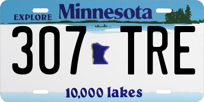 MN license plate 307TRE