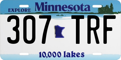 MN license plate 307TRF