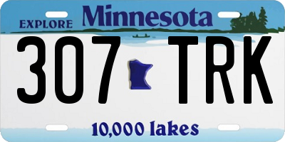 MN license plate 307TRK