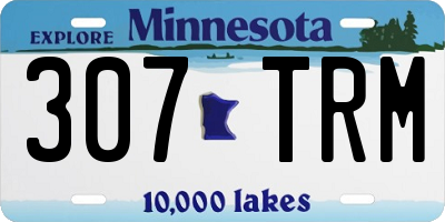 MN license plate 307TRM