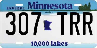 MN license plate 307TRR