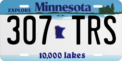MN license plate 307TRS