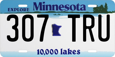 MN license plate 307TRU
