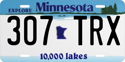 MN license plate 307TRX