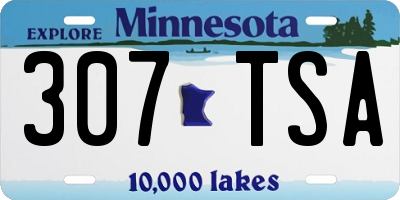 MN license plate 307TSA