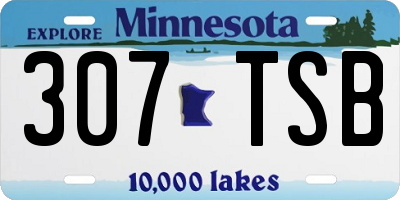 MN license plate 307TSB
