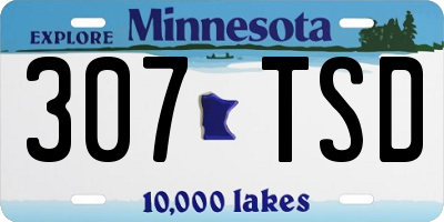 MN license plate 307TSD
