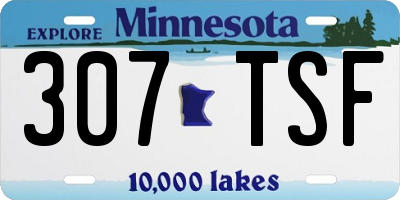 MN license plate 307TSF