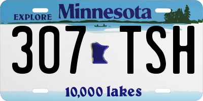 MN license plate 307TSH