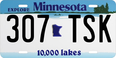 MN license plate 307TSK