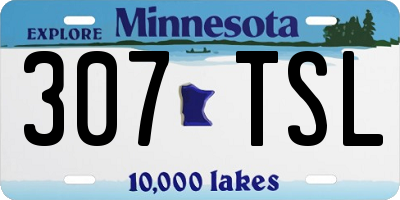 MN license plate 307TSL