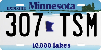 MN license plate 307TSM