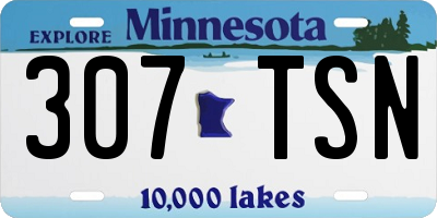 MN license plate 307TSN