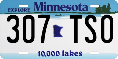 MN license plate 307TSO