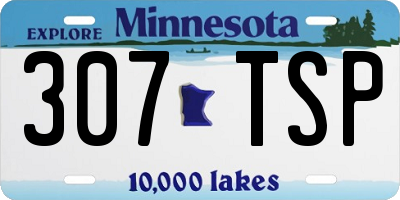 MN license plate 307TSP