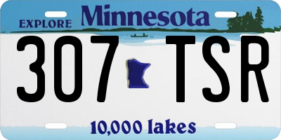 MN license plate 307TSR