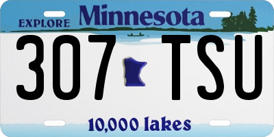 MN license plate 307TSU