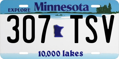 MN license plate 307TSV