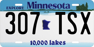 MN license plate 307TSX