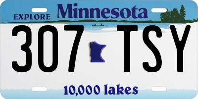 MN license plate 307TSY