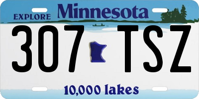 MN license plate 307TSZ