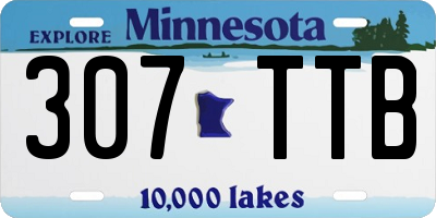 MN license plate 307TTB