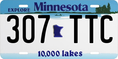 MN license plate 307TTC