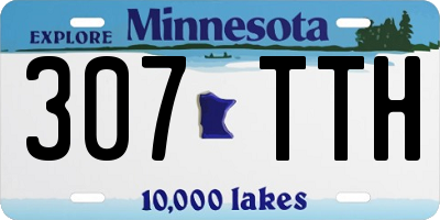 MN license plate 307TTH
