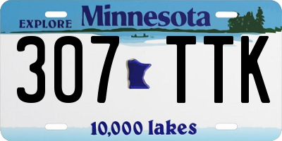 MN license plate 307TTK