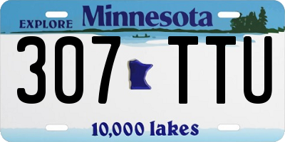 MN license plate 307TTU