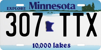 MN license plate 307TTX
