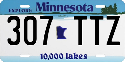 MN license plate 307TTZ