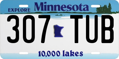 MN license plate 307TUB