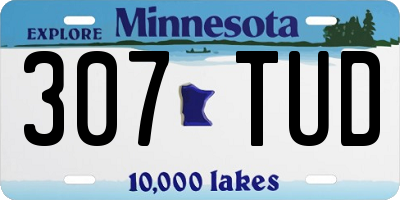MN license plate 307TUD