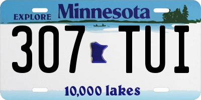 MN license plate 307TUI