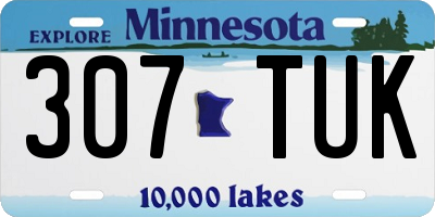 MN license plate 307TUK