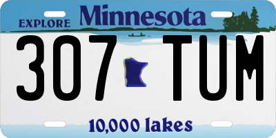 MN license plate 307TUM