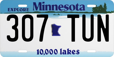 MN license plate 307TUN