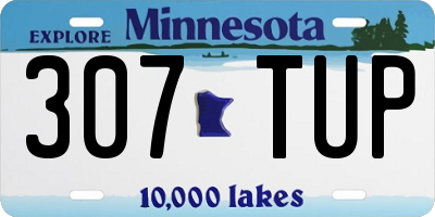 MN license plate 307TUP