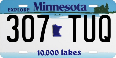MN license plate 307TUQ