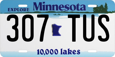 MN license plate 307TUS
