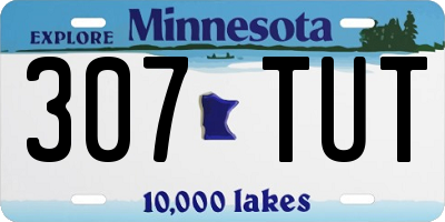 MN license plate 307TUT