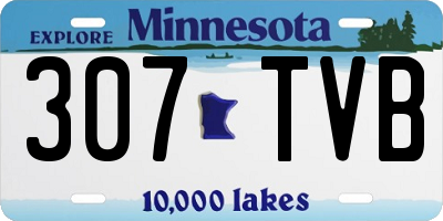 MN license plate 307TVB