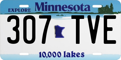 MN license plate 307TVE