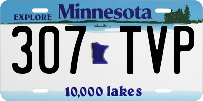 MN license plate 307TVP