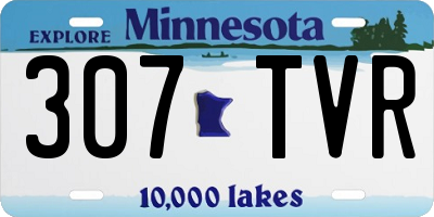 MN license plate 307TVR