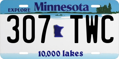 MN license plate 307TWC