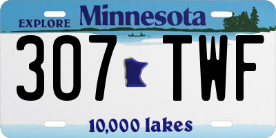 MN license plate 307TWF