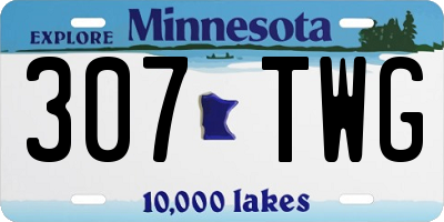 MN license plate 307TWG