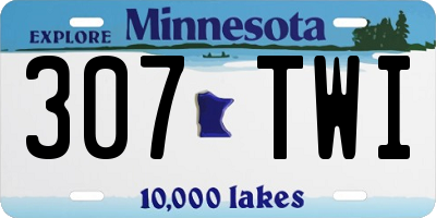 MN license plate 307TWI